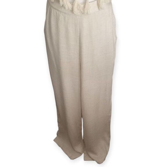 Lilyful Cream Vacay Tassel Pant Set with Fringe Sz.S NWT - Picture 4 of 13